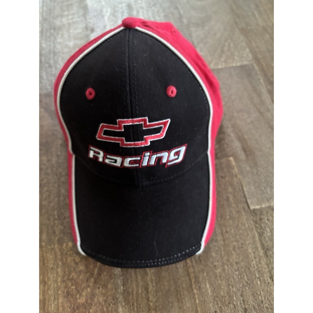 Chevrolet Racing Hat Cap Black, Red, White Embroidered Adjustable